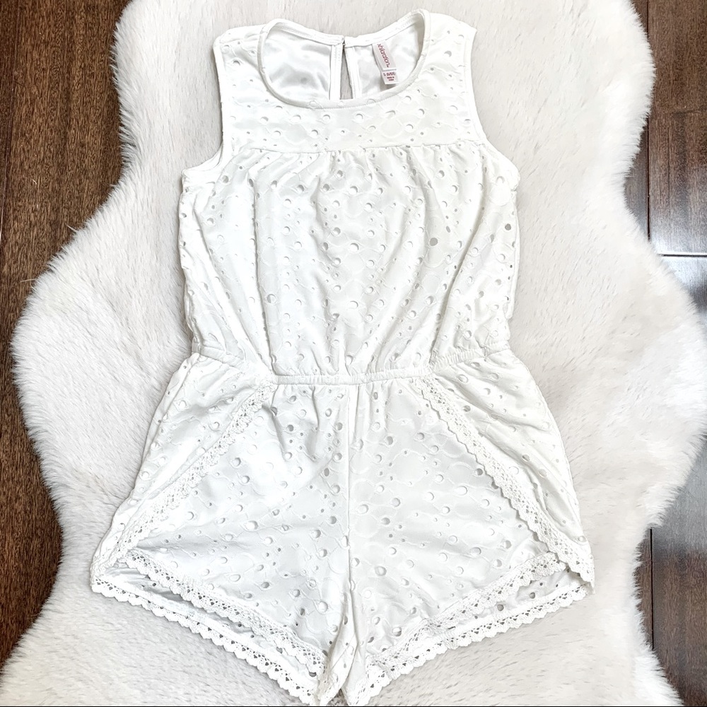 Girls Size 6/6X White Romper New Without Tags
